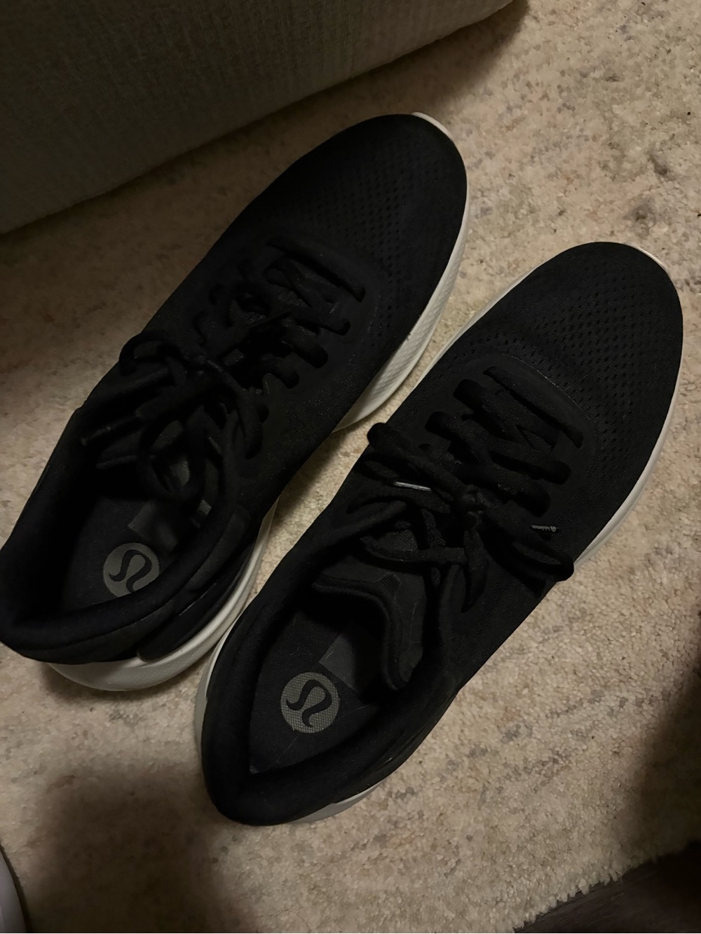lululemon athletica Men’s Black Athletic Shoes with White Soles
